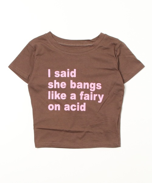 Auntie Rosa（アンティローザ）の「ガーリーロゴショート丈Tシャツ（Tシャツ/カットソー・レディース・ホワイト/ブルー/モカ・FREE）」の13枚目の写真