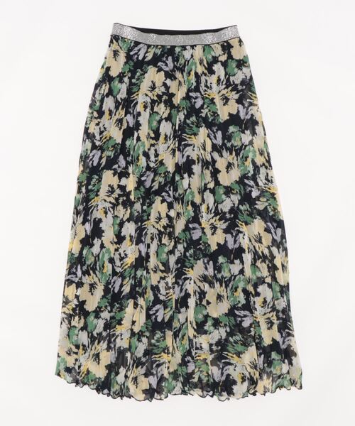 Q（キュー）の「フラワープリーツスカート（スカート・レディース・ブラック系その他/ブルー系その他・MEDIUM）」の4枚目の写真