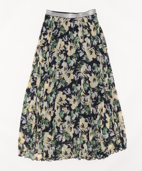Q（キュー）の「フラワープリーツスカート（スカート・レディース・ブラック系その他/ブルー系その他・MEDIUM）」の6枚目の写真