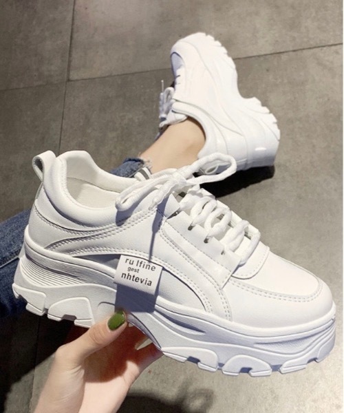 Burner(バーナー)の「【BURNER Recommend Select】厚底 ダッドスニーカー ダッドシューズ / oku-shoes-1-26(スニーカー・レディース・ホワイト/アイボリー/ゴールド/ブラック/グレー/その他7/シルバー/その他16/その他17/その他19/その他18・39/40/37/35/36/38/43/42/41)」の14枚目の写真