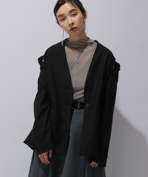 HARE（ハレ）の「2WAYノーカラージャケット＊ベスト（HARE)（ノー