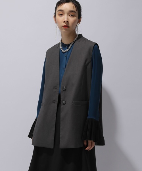HARE（ハレ）の「2WAYノーカラージャケット＊ベスト（HARE)（ノーカラージャケット・レディース・チャコールグレー/ブラック・FREE）」の20枚目の写真