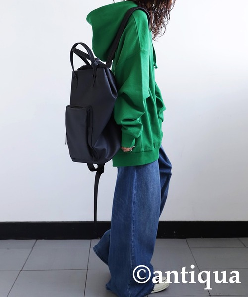 antiqua（アンティカ）の「ビッグサイズロングスリーブパーカー（パーカー・レディース・ブラック/ブルー/レッド/杢グレー/グリーン・L/XL/M/L）」の19枚目の写真