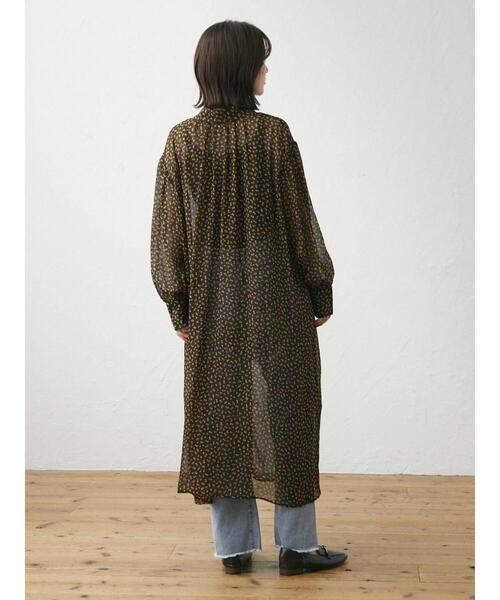 Green　Parks（グリーンパークス）の「楊柳前後2way柄ワンピース（ワンピース・レディース・ブラウン/イエロー・FREE）」の6枚目の写真