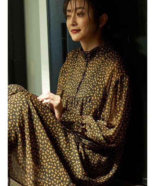 Green　Parks（グリーンパークス）の「楊柳前後2way柄ワンピース（ワンピース・レディース・ブラウン/イエロー・FREE）」の13枚目の写真