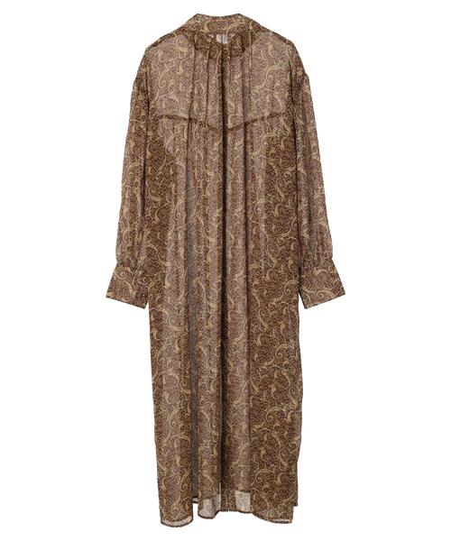 Green　Parks（グリーンパークス）の「楊柳前後2way柄ワンピース（ワンピース・レディース・ブラウン/イエロー・FREE）」の15枚目の写真