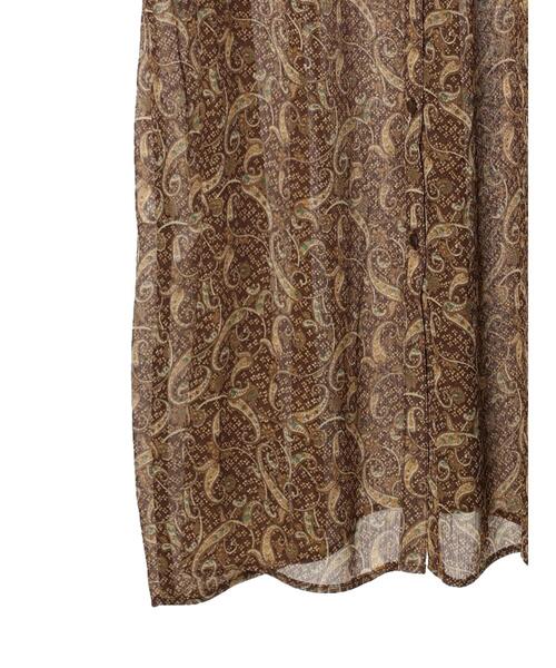 Green　Parks（グリーンパークス）の「楊柳前後2way柄ワンピース（ワンピース・レディース・ブラウン/イエロー・FREE）」の18枚目の写真