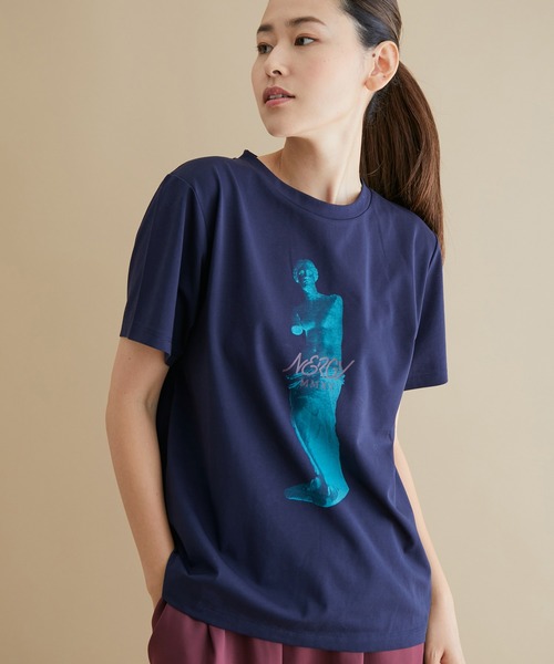 NERGY（ナージー）の「【UV】アフロディーテプリント半袖Tシャツ（Tシャツ/カットソー・レディース・ベージュ/ネイビー/ブラウン・FREE）」の16枚目の写真