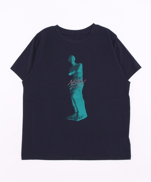 NERGY（ナージー）の「【UV】アフロディーテプリント半袖Tシャツ（Tシャツ/カットソー・レディース・ベージュ/ネイビー/ブラウン・FREE）」の22枚目の写真