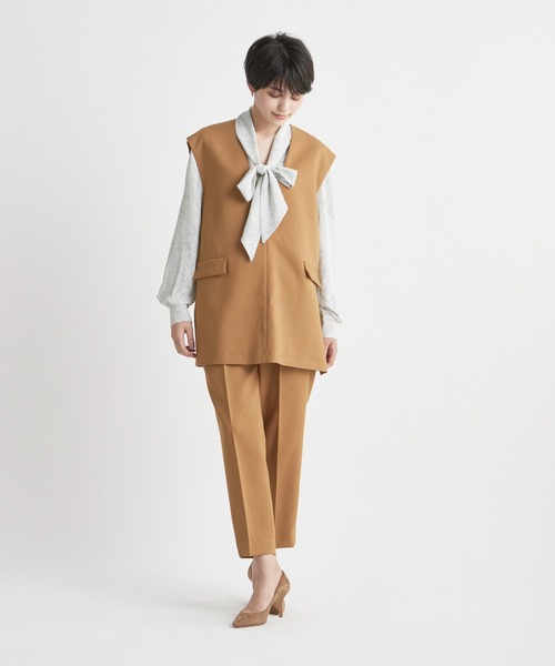 INED CLARO（イネドクラロ）の「テーパードパンツ【セットアップ対応】（その他パンツ・レディース・キャメル/ネイビー/ベージュ・7号/9号）」の11枚目の写真