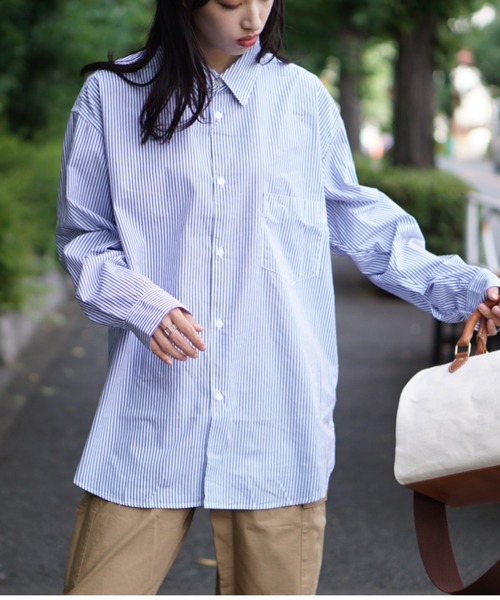新品　HARVESTY　ビッグシルエット　ストライプ　レギュラーシャツ REGULAR SHIRTS STRIPES （ストライプ レギュラーシャツ） A32110