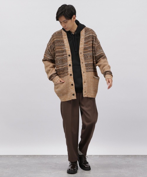 LAKOLE(ラコレ)の「ネイティブ柄ニットカーディガン / 353212(カーディガン/ボレロ・メンズ・ブラック/オレンジ/アイボリー・MEDIUM/LARGE)」の13枚目の写真