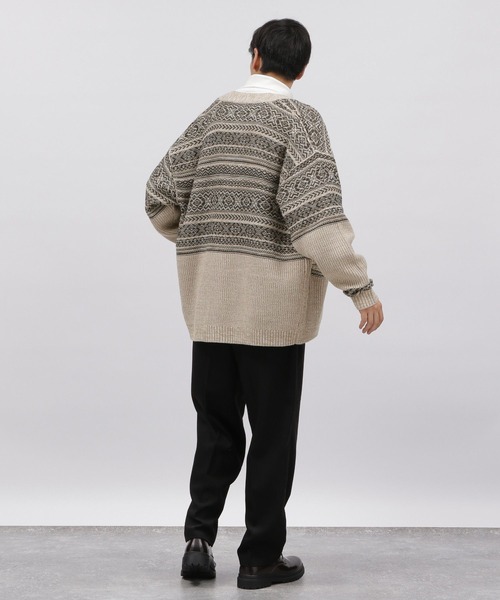 LAKOLE(ラコレ)の「ネイティブ柄ニットカーディガン / 353212(カーディガン/ボレロ・メンズ・ブラック/オレンジ/アイボリー・MEDIUM/LARGE)」の21枚目の写真