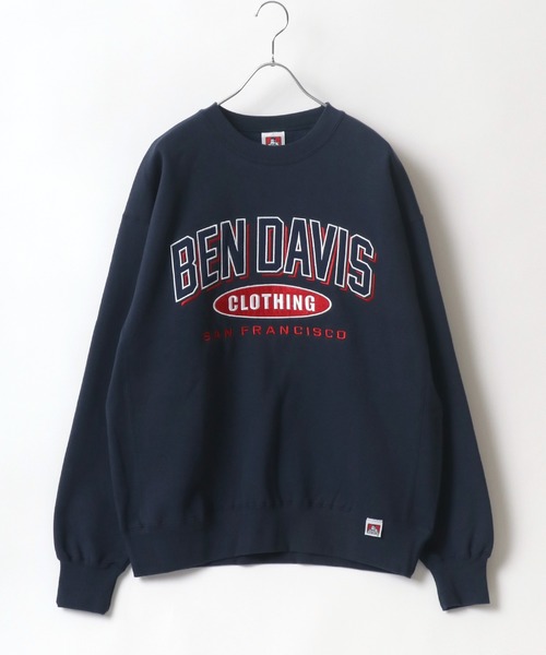 BEN DAVIS(ベンデイビス)の「BEN DAVIS/ベンデイビス ビッグシルエット カレッジロゴ 裏起毛 スウェットトレーナー(スウェット・レディース・ダークグリーン/ネイビー/オートミール/ブルーグリーン・M/L/XL)」の12枚目の写真