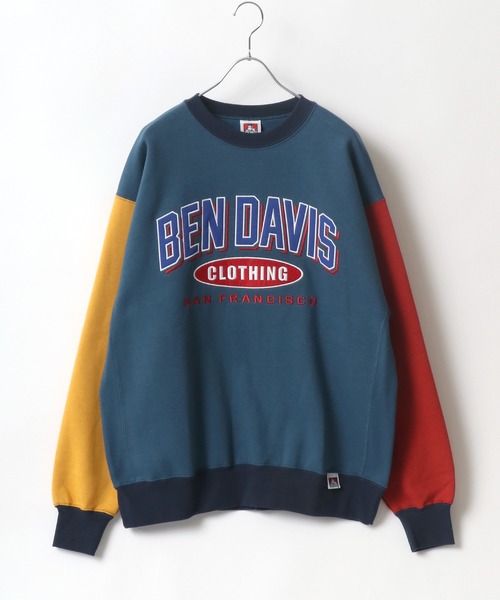 BEN DAVIS(ベンデイビス)の「BEN DAVIS/ベンデイビス ビッグシルエット カレッジロゴ 裏起毛 スウェットトレーナー(スウェット・レディース・ダークグリーン/ネイビー/オートミール/ブルーグリーン・M/L/XL)」の13枚目の写真