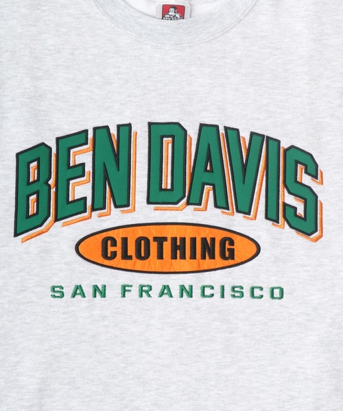 BEN DAVIS(ベンデイビス)の「BEN DAVIS/ベンデイビス ビッグシルエット カレッジロゴ 裏起毛 スウェットトレーナー(スウェット・レディース・ダークグリーン/ネイビー/オートミール/ブルーグリーン・M/L/XL)」の17枚目の写真