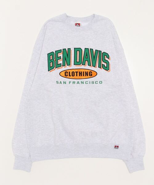 BEN DAVIS(ベンデイビス)の「BEN DAVIS/ベンデイビス ビッグシルエット カレッジロゴ 裏起毛 スウェットトレーナー(スウェット・レディース・ダークグリーン/ネイビー/オートミール/ブルーグリーン・M/L/XL)」の19枚目の写真