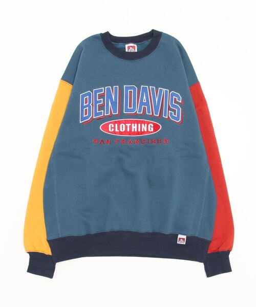 BEN DAVIS(ベンデイビス)の「BEN DAVIS/ベンデイビス ビッグシルエット カレッジロゴ 裏起毛 スウェットトレーナー(スウェット・レディース・ダークグリーン/ネイビー/オートミール/ブルーグリーン・M/L/XL)」の20枚目の写真