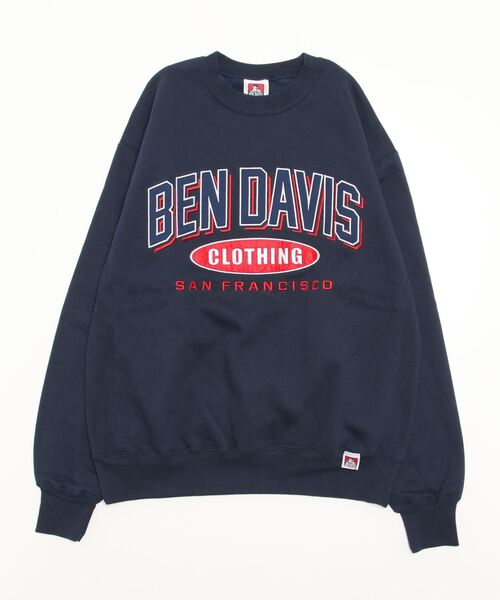 BEN DAVIS(ベンデイビス)の「BEN DAVIS/ベンデイビス ビッグシルエット カレッジロゴ 裏起毛 スウェットトレーナー(スウェット・レディース・ダークグリーン/ネイビー/オートミール/ブルーグリーン・M/L/XL)」の21枚目の写真