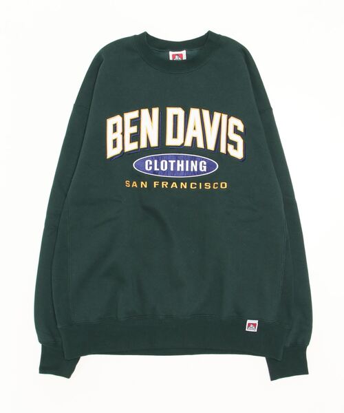BEN DAVIS(ベンデイビス)の「BEN DAVIS/ベンデイビス ビッグシルエット カレッジロゴ 裏起毛 スウェットトレーナー(スウェット・レディース・ダークグリーン/ネイビー/オートミール/ブルーグリーン・M/L/XL)」の22枚目の写真