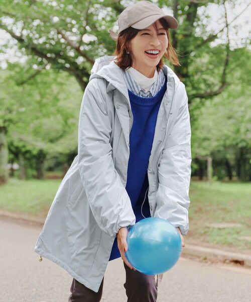 安田美沙子さん着用】ウォーマル中綿フーデッドコート（ダウン