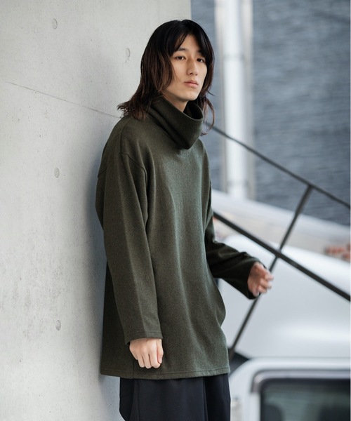 ato（アトウ）の「WOOL OFF-TURTLE JERSEY（Tシャツ/カットソー・メンズ・ブラック/カーキ/トップグレー・46/48）」の12枚目の写真