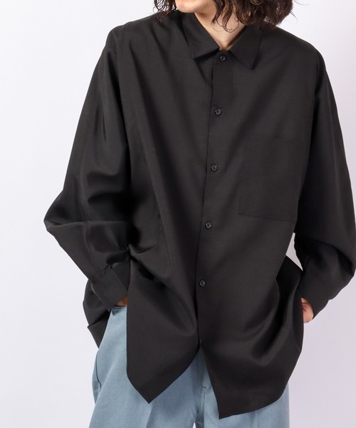 SUGGESTION(サジェッション)の「SUGGESTION ビッグサイズ ドルマンシャツ 2022AW(シャツ/ブラウス・メンズ・ブラック/ホワイト・M/L)」の21枚目の写真