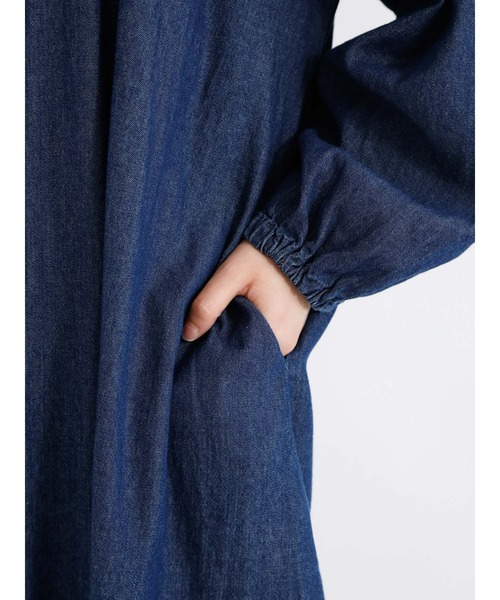 Samansa Mos2（サマンサ モスモス）の「デニム前後着ワンピース（ワンピース・レディース・ネイビー・ﾌﾘ-）」の11枚目の写真