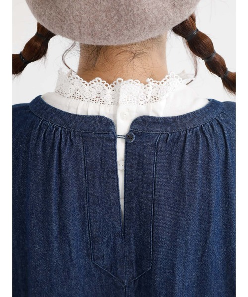 Samansa Mos2（サマンサ モスモス）の「デニム前後着ワンピース（ワンピース・レディース・ネイビー・ﾌﾘ-）」の13枚目の写真
