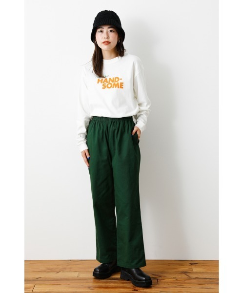 RODEO CROWNS WIDE BOWL(ロデオクラウンズワイドボウル)の「Private Ivy ワイドチノパンツ(チノパンツ・レディース・ダークグリーン/ベージュ/ネイビー・FREE)」の15枚目の写真