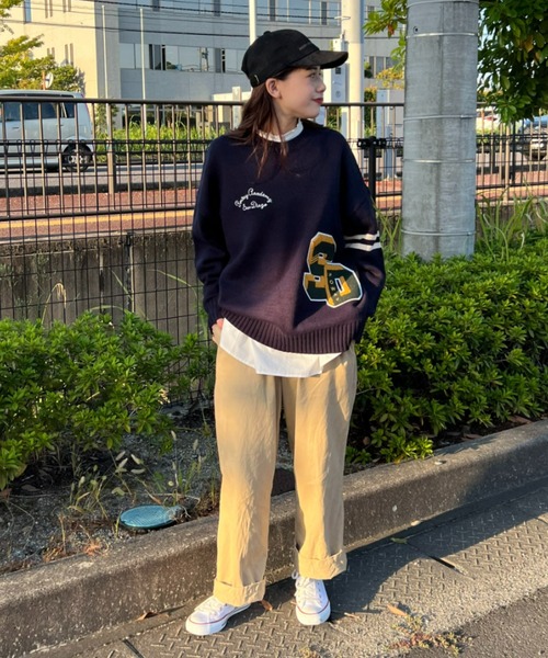 RODEO CROWNS WIDE BOWL(ロデオクラウンズワイドボウル)の「Private Ivy ワイドチノパンツ(チノパンツ・レディース・ダークグリーン/ベージュ/ネイビー・FREE)」の17枚目の写真