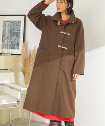 ROSE BUD ローズバット　ロングダッフルコート　グリーン　チェック　 S ROSE BUD（ローズバッド）の「ダッフルコート（ダッフルコート）」 - WEAR