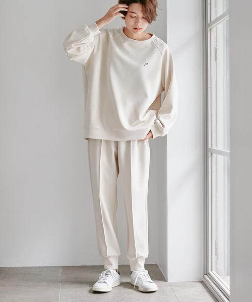Days(デイズ)の「【HEAD】センターシームゆるジョガーパンツ(その他パンツ・レディース・アイボリー/サックスブルー/ピンク/ブラック・M/L/LL)」の8枚目の写真