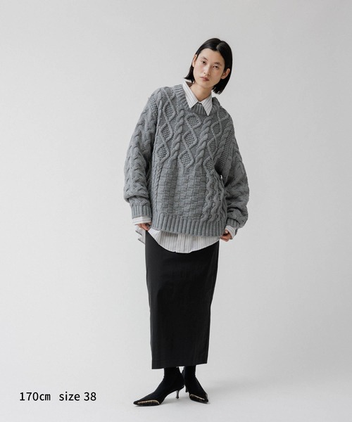 M TO R（ムウトアール）の「［SKIRT］MAXI LENGTH TIGHT SKIRT（スカート・レディース・スミクロ/ブラック・36/38）」の20枚目の写真