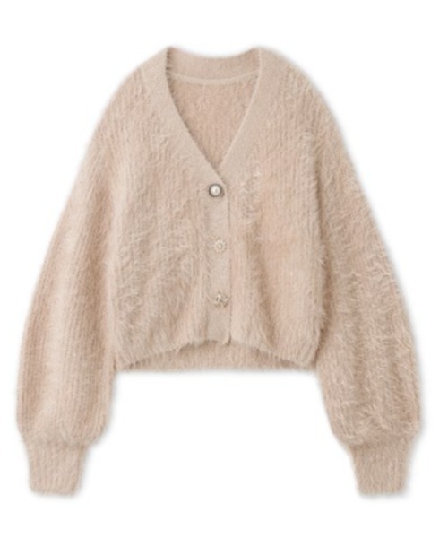 LILY BROWN（リリーブラウン）の「【LILY BROWN Lingerie × gelato pique】ビジューショートカーデ（カーディガン/ボレロ・レディース・ベージュ・FREE）」の5枚目の写真