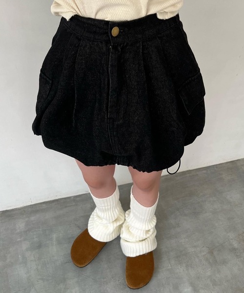 shesame（シーセム）の「カーゴバルーンSK（スカート・レディース・ブルー/ブラック・フリー）」の8枚目の写真