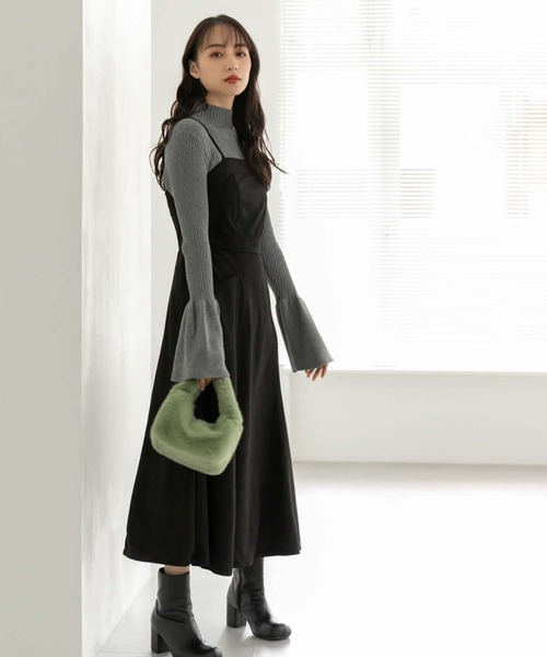 fifth（フィフス）の「【スタッフレコメンド】スエードキャミワンピース（ワンピース・レディース・ブラック/ベージュ・M）」の18枚目の写真