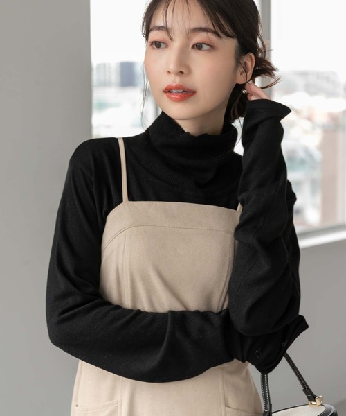 fifth（フィフス）の「【スタッフレコメンド】スエードキャミワンピース（ワンピース・レディース・ブラック/ベージュ・M）」の4枚目の写真