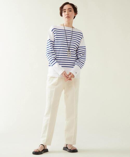 Armor lux（アルモーリュックス）の「Armor-lux /別注パネルボーダー ルーズフィットブルトンシャツ（Tシャツ/カットソー・レディース・ブルー/ネイビー・1/2）」の16枚目の写真