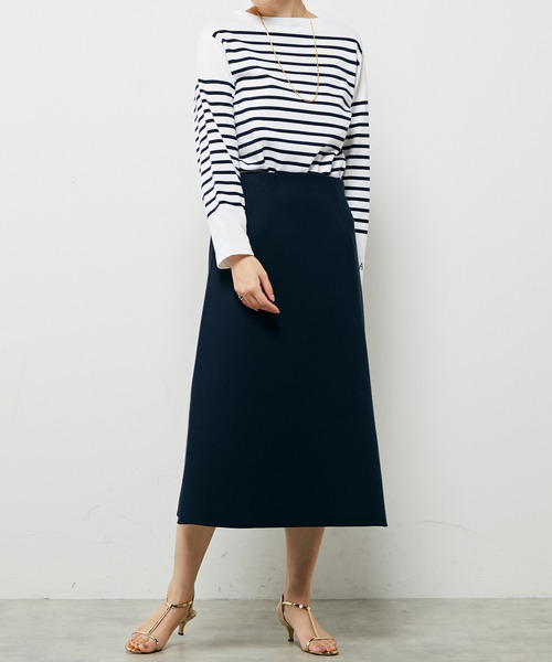 Armor lux（アルモーリュックス）の「Armor-lux /別注パネルボーダー ルーズフィットブルトンシャツ（Tシャツ/カットソー・レディース・ブルー/ネイビー・1/2）」の5枚目の写真