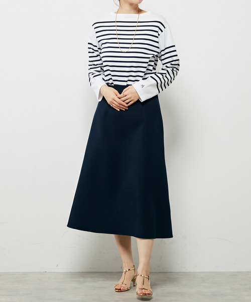 Armor lux（アルモーリュックス）の「Armor-lux /別注パネルボーダー ルーズフィットブルトンシャツ（Tシャツ/カットソー・レディース・ブルー/ネイビー・1/2）」の8枚目の写真