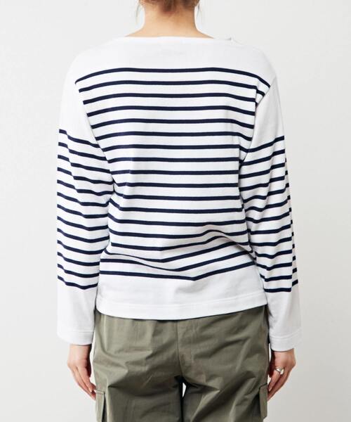 Armor lux（アルモーリュックス）の「Armor-lux /別注パネルボーダー ルーズフィットブルトンシャツ（Tシャツ/カットソー・レディース・ブルー/ネイビー・1/2）」の15枚目の写真