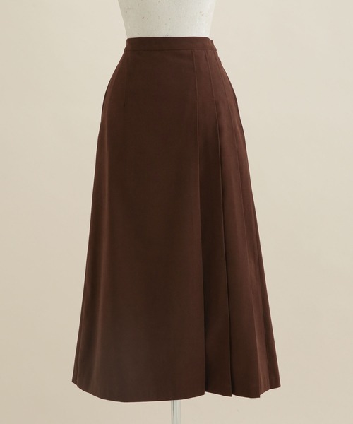NANO universe(ナノユニバース)の「LB.04/ラップライクプリーツスカート(スカート・レディース・ベージュ/ブラウン/ボルドー・FREE)」の9枚目の写真