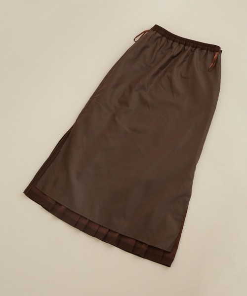 NANO universe(ナノユニバース)の「LB.04/ラップライクプリーツスカート(スカート・レディース・ベージュ/ブラウン/ボルドー・FREE)」の10枚目の写真