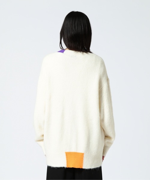 HCAE（エイチシーエーイー）の「HCAE(エイチシーエーイー) BICOLOR KNIT CADDIGAN/バイカラーニットカーディガン（カーディガン/ボレロ・レディース・ホワイト/ブラック・F）」の7枚目の写真