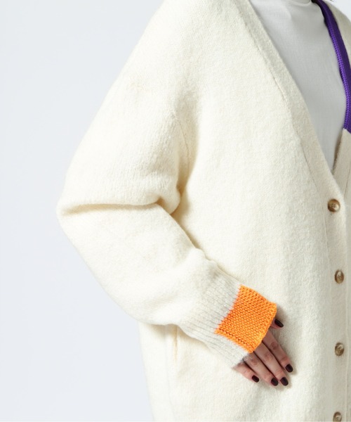 HCAE（エイチシーエーイー）の「HCAE(エイチシーエーイー) BICOLOR KNIT CADDIGAN/バイカラーニットカーディガン（カーディガン/ボレロ・レディース・ホワイト/ブラック・F）」の9枚目の写真