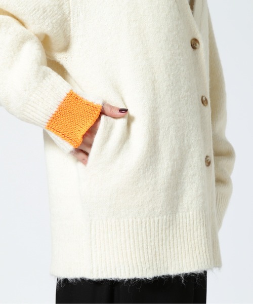 HCAE（エイチシーエーイー）の「HCAE(エイチシーエーイー) BICOLOR KNIT CADDIGAN/バイカラーニットカーディガン（カーディガン/ボレロ・レディース・ホワイト/ブラック・F）」の10枚目の写真