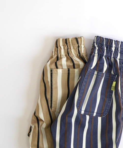 MAKE YOUR DAY（メイクユアデイ）の「ストライプ柄イージーパンツ■80～140cm（その他パンツ・キッズ・ブルー/ベージュ・90/100/110/120/130/140/80）」の9枚目の写真