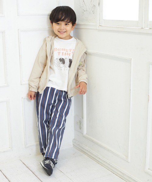 MAKE YOUR DAY（メイクユアデイ）の「ストライプ柄イージーパンツ■80～140cm（その他パンツ・キッズ・ブルー/ベージュ・90/100/110/120/130/140/80）」の6枚目の写真