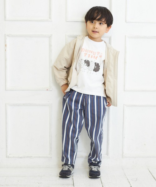 MAKE YOUR DAY（メイクユアデイ）の「ストライプ柄イージーパンツ■80～140cm（その他パンツ・キッズ・ブルー/ベージュ・90/100/110/120/130/140/80）」の7枚目の写真